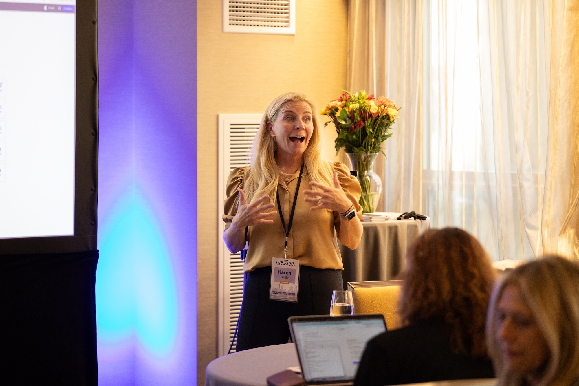 Karen Kelly leading AI workshop for investors